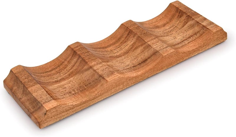 EDHAS Tabletop Wine Racks Acacia Wood Countertop Cabinet Wine Holder Wine Storage Shelf for Kitchen Bar, Pantry, Wine Cellar, Basement (12" X 4" X 1") - Image 3